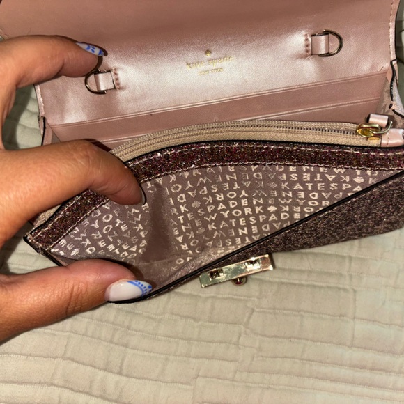KATE SPADE PINK SPARKLE CLUTCH - Picture 12 of 16